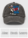 Red White And Feral - Personalized Independence Day/ 4th of July Washed Denim Cap