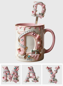 Love Sewing - Personalized Sewing Set Accent Mug with Acrylic Stirrers