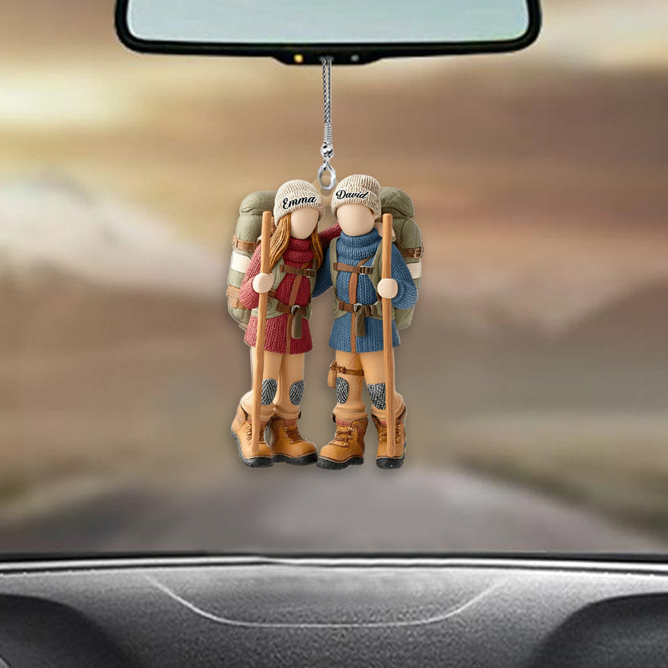 Hiking Partners For Life - Personalized Hiking Transparent Car Ornament