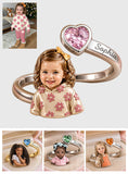 Kid's Birthday Keepsake - Personalized Kid Adjustable Shaped Ring