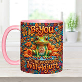 Be You The World Will Adjust, Hippie Style - Personalized Hippie Set Accent Mug with Acrylic Stirrers
