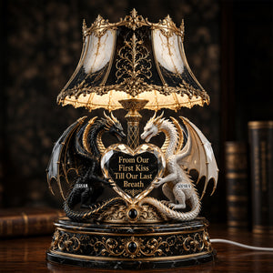 From Our First Kiss Till Our Last Breath - Personalized Dragon Acrylic LED Night Light