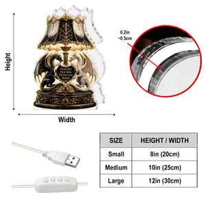 From Our First Kiss Till Our Last Breath - Personalized Dragon Acrylic LED Night Light