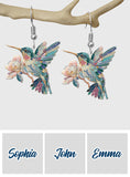 Love Hummingbird - Personalized Hummingbird Earrings