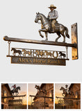Love My Horse - Personalized Horse Wooden Wall Mount Sign