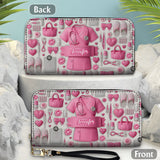 Nursing Is A Work Of Heart - Personalized Nurse Leather Long Wallet