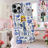 Nursing Is A Work Of Heart - Personalized Nurse Full Print Phone Case
