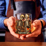 Couple Skeleton - Personalized Skull Whiskey Glass