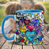 Grandma's Mom's Sweethearts - Personalized Grandma Accent Mug