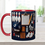 Love Bowling - Personalized Bowling Accent Mug & Coaster