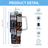Love Bowling - Personalized Bowling Tumbler With Handle
