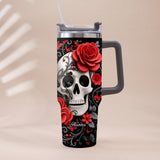 Love Skulls - Personalized Skull Tumbler With Plush Charm