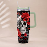 Love Skulls - Personalized Skull Tumbler With Plush Charm