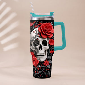 Love Skulls - Personalized Skull Tumbler With Plush Charm