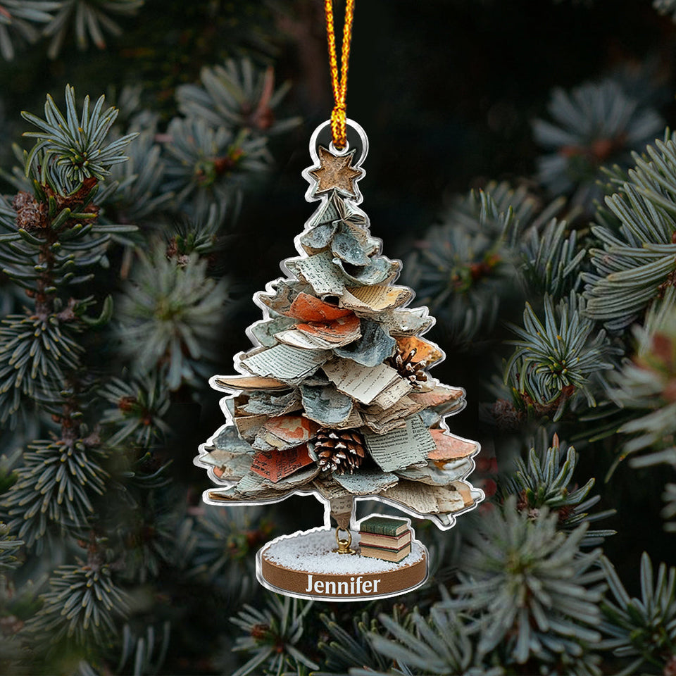Merry Christmas Book Lovers - Personalized Book Ornament