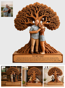 To My Dad - Personalized Father Custom Shaped Wood Plaque