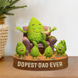 Dopest Dad Ever - Personalized Weed Custom Shaped Acrylic Plaque