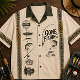 Gone Fishing - Personalized Fishing Hawaiian Shirt