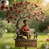 Memorial Garden Stake Cardinal Remembrance Gift - Personalized Memorial 3D Printed Cut Metal Sign