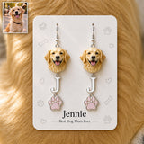Dog Mom - Personalized Dog Earrings With Card