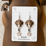 Dog Mom - Personalized Dog Earrings With Card