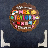 Welcome To Teacher's Classroom - Personalized Teacher 2 Layered Wood Sign / Wood Plaque
