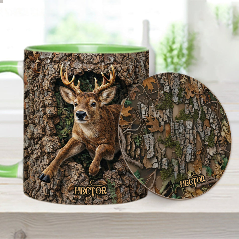 Deer Hunting, Hunter Gift - Personalized Hunting Accent Mug & Coaster