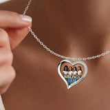 Custom Any Photo Gift For Sister - Personalized Sister Shaped Metal Pendant Necklace