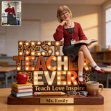 Best Teacher - Personalized Teacher 2-Side Printed Acrylic Plaque