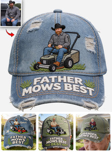 Father Mows Best - Personalized Father Classic Cap