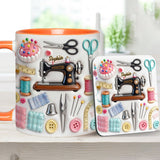 Love Sewing - Personalized Sewing Accent Mug & Coaster