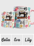 Love Sewing - Personalized Sewing Accent Mug & Coaster
