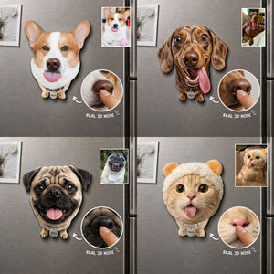 Funny Dog Owners Gift - Personalized Dog Dog Nose Acrylic Fridge Magnet