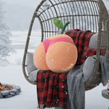 Peach booty - Personalized Couple Faux Fur Shaped Pillow