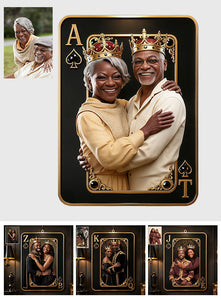 Custom Any Photo King & Queen - Personalized Couple Cut Metal Sign