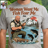 Custom Fishing Shirt For Dad/ Husband/ Son... - Personalized Fishing Washed T-Shirt