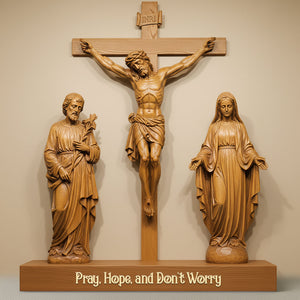 Catholic - Personalized Christian Custom Shaped Wood Plaque