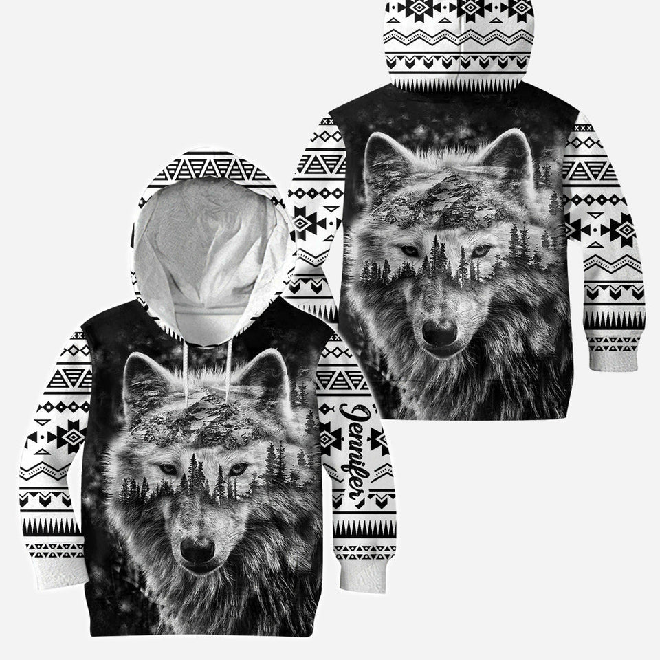 Strong Wolf - Personalized Wolf Hoodie and Leggings