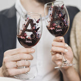 Initial Custom For Wine Lovers - Personalized Wine Wine Glass With Long Stem