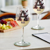 Initial Custom For Wine Lovers - Personalized Wine Wine Glass With Long Stem