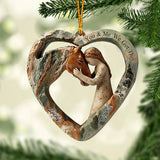 Heart Shaped Girl & Horse - Personalized Horse Ornament