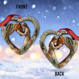 Heart Shaped Girl & Horse - Personalized Horse Ornament