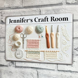 Craft Room - Personalized Sewing Rectangle Metal Sign