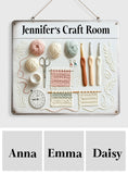 Craft Room - Personalized Sewing Rectangle Metal Sign