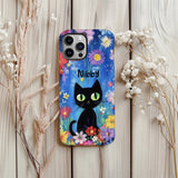 Cute Cat - Personalized Black Cat Full Print Phone Case