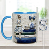 Book Lover - Personalized Book Set Accent Mug with Acrylic Stirres