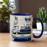 Book Lover - Personalized Book Set Accent Mug with Acrylic Stirres