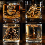Scuba Diving Lovers Gift - Personalized Scuba Diving Whiskey Glass