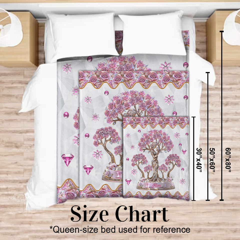 The Love Between Mother And Her Kids - Personalized Mother Blanket