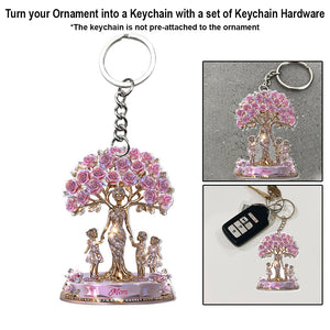 The Love Between Mother And Her Kids - Personalized Mother Transparent Ornament